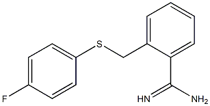 2-{[(4-fluorophenyl)sulfanyl]methyl}benzene-1-carboximidamide Struktur