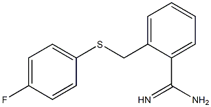 2-{[(4-fluorophenyl)sulfanyl]methyl}benzene-1-carboximidamide Structure