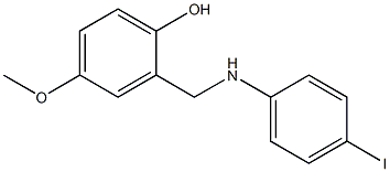 2-{[(4-iodophenyl)amino]methyl}-4-methoxyphenol Struktur