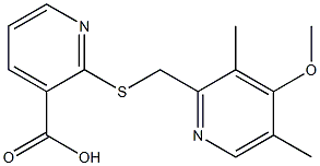 2-{[(4-methoxy-3,5-dimethylpyridin-2-yl)methyl]sulfanyl}pyridine-3-carboxylic acid Struktur