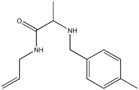 2-{[(4-methylphenyl)methyl]amino}-N-(prop-2-en-1-yl)propanamide 结构式