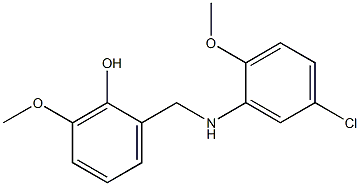 2-{[(5-chloro-2-methoxyphenyl)amino]methyl}-6-methoxyphenol Structure