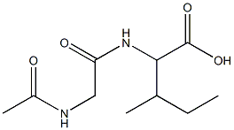 2-{[(acetylamino)acetyl]amino}-3-methylpentanoic acid,,结构式