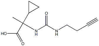 2-{[(but-3-ynylamino)carbonyl]amino}-2-cyclopropylpropanoic acid,,结构式