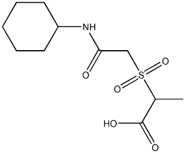 2-{[(cyclohexylcarbamoyl)methane]sulfonyl}propanoic acid 化学構造式