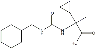 2-{[(cyclohexylmethyl)carbamoyl]amino}-2-cyclopropylpropanoic acid Structure