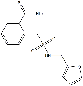 2-{[(furan-2-ylmethyl)sulfamoyl]methyl}benzene-1-carbothioamide Structure