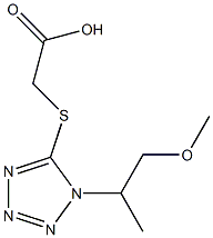 2-{[1-(1-methoxypropan-2-yl)-1H-1,2,3,4-tetrazol-5-yl]sulfanyl}acetic acid Struktur