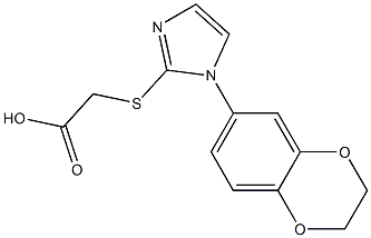 2-{[1-(2,3-dihydro-1,4-benzodioxin-6-yl)-1H-imidazol-2-yl]sulfanyl}acetic acid 结构式