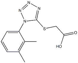 2-{[1-(2,3-dimethylphenyl)-1H-1,2,3,4-tetrazol-5-yl]sulfanyl}acetic acid,,结构式