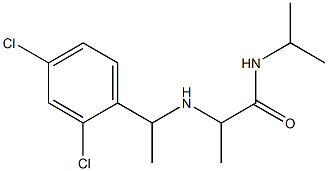 2-{[1-(2,4-dichlorophenyl)ethyl]amino}-N-(propan-2-yl)propanamide,,结构式