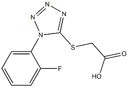 2-{[1-(2-fluorophenyl)-1H-1,2,3,4-tetrazol-5-yl]sulfanyl}acetic acid 化学構造式