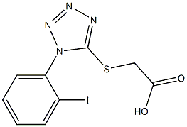 2-{[1-(2-iodophenyl)-1H-1,2,3,4-tetrazol-5-yl]sulfanyl}acetic acid,,结构式