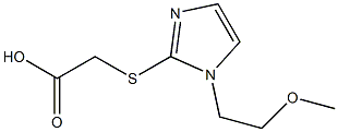 2-{[1-(2-methoxyethyl)-1H-imidazol-2-yl]sulfanyl}acetic acid,,结构式