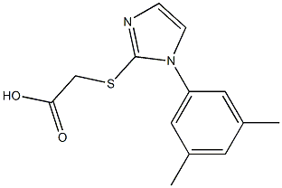 2-{[1-(3,5-dimethylphenyl)-1H-imidazol-2-yl]sulfanyl}acetic acid,,结构式