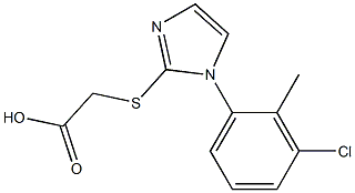 2-{[1-(3-chloro-2-methylphenyl)-1H-imidazol-2-yl]sulfanyl}acetic acid Structure