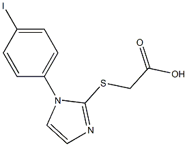 2-{[1-(4-iodophenyl)-1H-imidazol-2-yl]sulfanyl}acetic acid Struktur