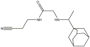 2-{[1-(adamantan-1-yl)ethyl]amino}-N-(2-cyanoethyl)acetamide Struktur