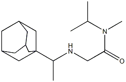 2-{[1-(adamantan-1-yl)ethyl]amino}-N-methyl-N-(propan-2-yl)acetamide Struktur