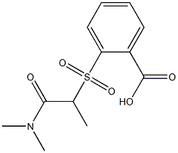 2-{[1-(dimethylcarbamoyl)ethane]sulfonyl}benzoic acid,,结构式