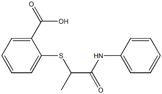 2-{[1-(phenylcarbamoyl)ethyl]sulfanyl}benzoic acid,,结构式