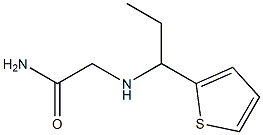 2-{[1-(thiophen-2-yl)propyl]amino}acetamide,,结构式