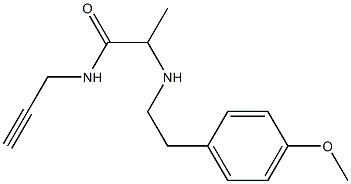 2-{[2-(4-methoxyphenyl)ethyl]amino}-N-(prop-2-yn-1-yl)propanamide 化学構造式