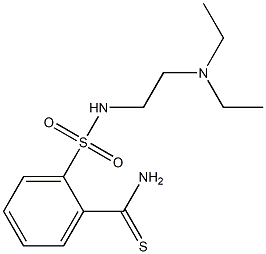 2-{[2-(diethylamino)ethyl]sulfamoyl}benzene-1-carbothioamide,,结构式