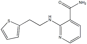 2-{[2-(thiophen-2-yl)ethyl]amino}pyridine-3-carboxamide,,结构式