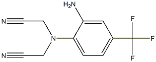 2-{[2-amino-4-(trifluoromethyl)phenyl](cyanomethyl)amino}acetonitrile Struktur