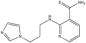 2-{[3-(1H-imidazol-1-yl)propyl]amino}pyridine-3-carbothioamide 结构式
