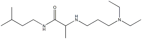 2-{[3-(diethylamino)propyl]amino}-N-(3-methylbutyl)propanamide 化学構造式