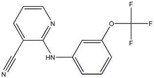 2-{[3-(trifluoromethoxy)phenyl]amino}pyridine-3-carbonitrile,,结构式