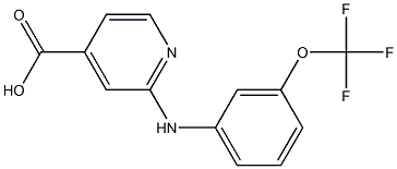 2-{[3-(trifluoromethoxy)phenyl]amino}pyridine-4-carboxylic acid 化学構造式