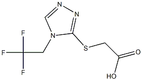 2-{[4-(2,2,2-trifluoroethyl)-4H-1,2,4-triazol-3-yl]sulfanyl}acetic acid,,结构式