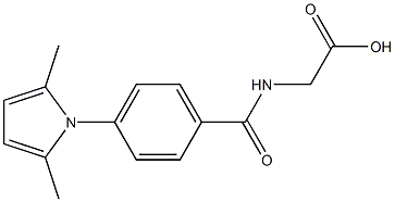 2-{[4-(2,5-dimethyl-1H-pyrrol-1-yl)phenyl]formamido}acetic acid,,结构式