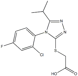 2-{[4-(2-chloro-4-fluorophenyl)-5-(propan-2-yl)-4H-1,2,4-triazol-3-yl]sulfanyl}acetic acid Structure