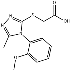 2-{[4-(2-methoxyphenyl)-5-methyl-4H-1,2,4-triazol-3-yl]sulfanyl}acetic acid, 731001-98-2, 结构式