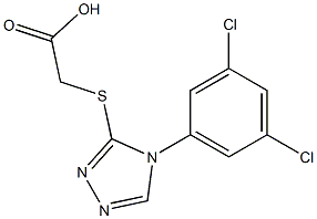 2-{[4-(3,5-dichlorophenyl)-4H-1,2,4-triazol-3-yl]sulfanyl}acetic acid 化学構造式