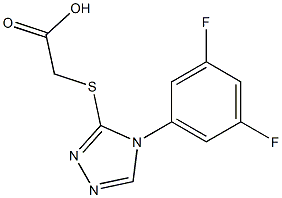 2-{[4-(3,5-difluorophenyl)-4H-1,2,4-triazol-3-yl]sulfanyl}acetic acid,,结构式