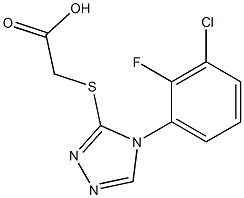 2-{[4-(3-chloro-2-fluorophenyl)-4H-1,2,4-triazol-3-yl]sulfanyl}acetic acid,,结构式