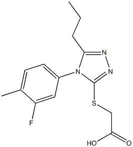 2-{[4-(3-fluoro-4-methylphenyl)-5-propyl-4H-1,2,4-triazol-3-yl]sulfanyl}acetic acid