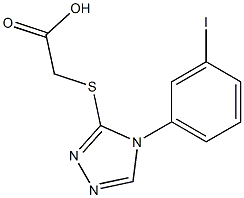 2-{[4-(3-iodophenyl)-4H-1,2,4-triazol-3-yl]sulfanyl}acetic acid,,结构式