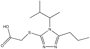 2-{[4-(3-methylbutan-2-yl)-5-propyl-4H-1,2,4-triazol-3-yl]sulfanyl}acetic acid Structure