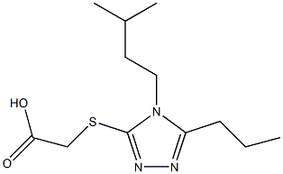 2-{[4-(3-methylbutyl)-5-propyl-4H-1,2,4-triazol-3-yl]sulfanyl}acetic acid Structure