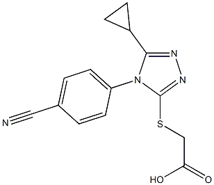 2-{[4-(4-cyanophenyl)-5-cyclopropyl-4H-1,2,4-triazol-3-yl]sulfanyl}acetic acid Structure