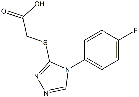 2-{[4-(4-fluorophenyl)-4H-1,2,4-triazol-3-yl]sulfanyl}acetic acid,,结构式