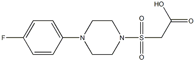 2-{[4-(4-fluorophenyl)piperazine-1-]sulfonyl}acetic acid,,结构式