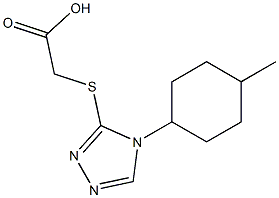 2-{[4-(4-methylcyclohexyl)-4H-1,2,4-triazol-3-yl]sulfanyl}acetic acid,,结构式
