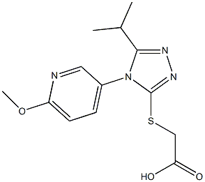 2-{[4-(6-methoxypyridin-3-yl)-5-(propan-2-yl)-4H-1,2,4-triazol-3-yl]sulfanyl}acetic acid Structure